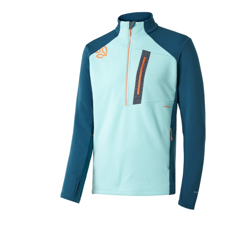 CAMISETA azul TERNUA azul media cremallera PUNJAK 1/2 ZIP M 1208304-4692