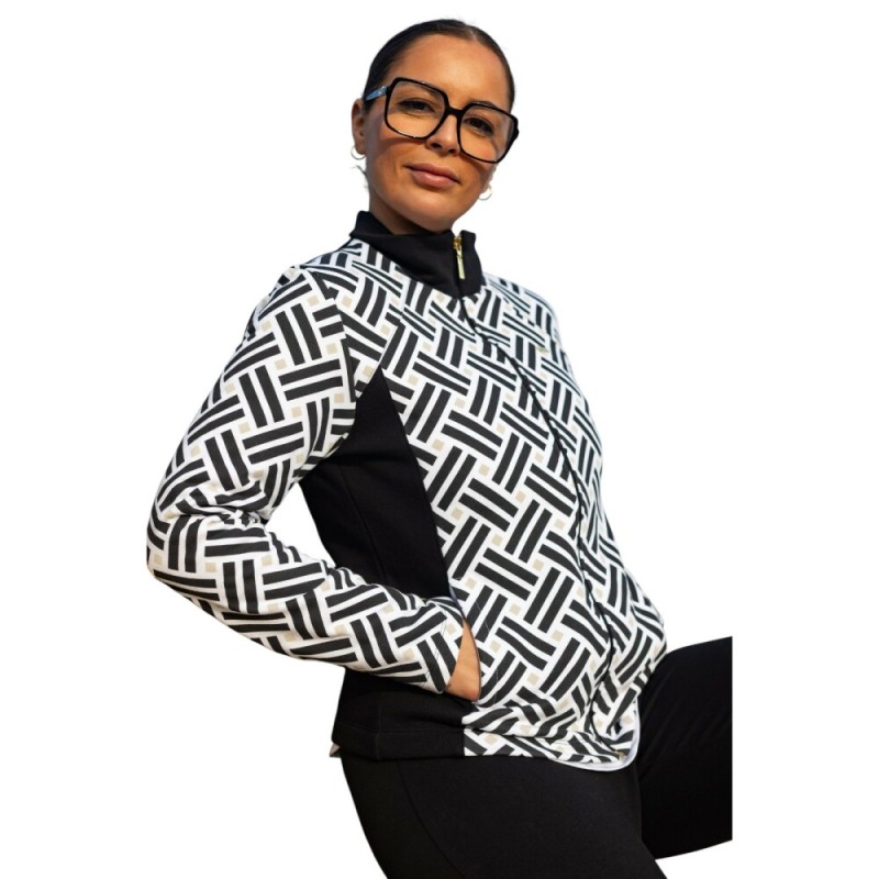 Chaqueta geometrica negra SLX negra mujer 258X4107-11