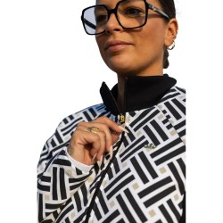 Chaqueta geometrica negra SLX negra mujer 258X4107-11