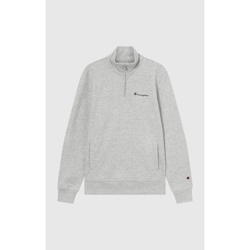 Sudadera Champion Half Zip Sweatshirt-221797-EM021-GRIS CLARO-HOMBRE