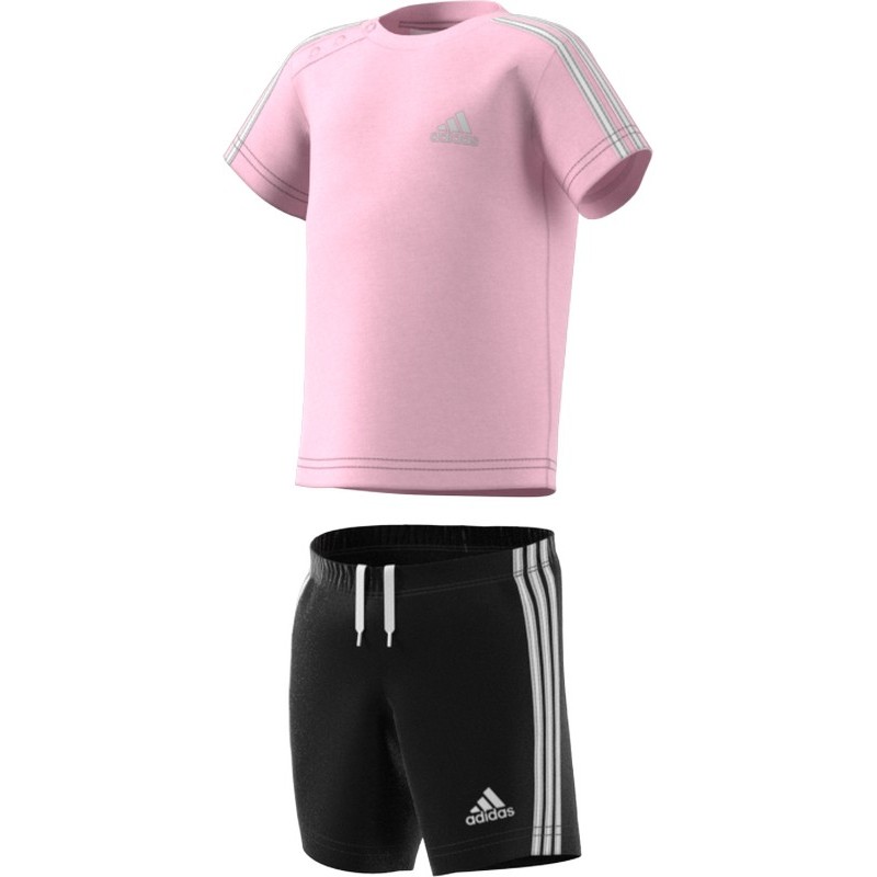 CONJUNTO ADIDAS I 3S SPORT SET HF1906 ROSA Y NEGRO NIÑA