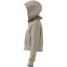 CHAQUETA ADIDAS CAPUCHA BEIGE NIÑA KB6984 CREMALLERA