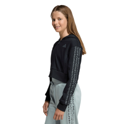 Sudadera capucha Adidas negra niña KB6985