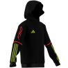 SUDADERA ADIDAS NEGRA CAPUCHA JUNIOR UNISEX  KH0461
