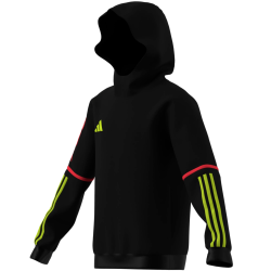 SUDADERA ADIDAS NEGRA CAPUCHA JUNIOR UNISEX  KH0461