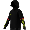 SUDADERA ADIDAS NEGRA CAPUCHA JUNIOR UNISEX  KH0461
