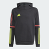 SUDADERA ADIDAS NEGRA CAPUCHA JUNIOR UNISEX  KH0461