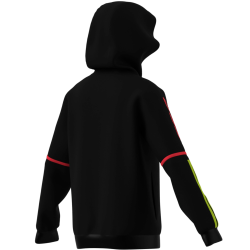 SUDADERA ADIDAS NEGRA CAPUCHA JUNIOR UNISEX  KH0461