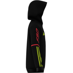 SUDADERA ADIDAS NEGRA CAPUCHA JUNIOR UNISEX  KH0461