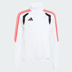SUDADERA ADIDAS BLANCA MEDIA CREMALLERA JUNIOR KR0370