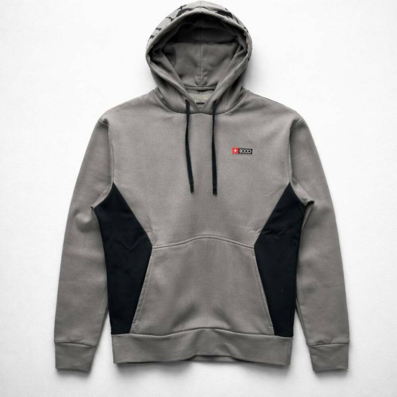 SUDADERA +8000 GRIS CAPUCHA DORNE 8235-042 HOMBRE