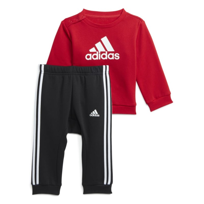 CONJUNTO ADIDAS-I BOS LOGO JOG-IC6592 NEGRO-ROJO NIÑO FELPA