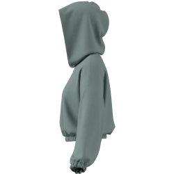 SUDADERA VERDE CAPUCHA ADIDAS MUJER KD0258