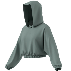 SUDADERA VERDE CAPUCHA ADIDAS MUJER KD0258