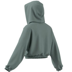 SUDADERA VERDE CAPUCHA ADIDAS MUJER KD0258