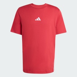CAMISETA ADIDAS ROJA ESSENTIALS THREE STRIPES SINGLE JERSEY TEE KD4865
