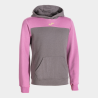 SUDADADERA JOMA PARK 500801.181 GRIS-ROSA JUNIOR CAPUCHA