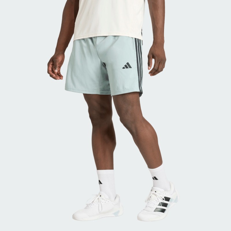 BERMUDA ADIDAS GRIS WORKOUT ESSENTIALS BASE 3 STRIPES WOVEN SHORT KD0684