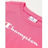 CAMISETA CHAMPION PS083 ROSA NIÑA MANGA CORTA ALGODON