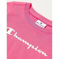 CAMISETA CHAMPION PS083 ROSA NIÑA MANGA CORTA ALGODON