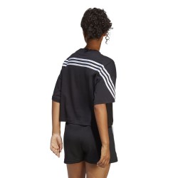 CAMISETA ADIDAS-W FI 3S TEE-HT4695 NEGRA MUJER MANGA CORTA