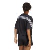 CAMISETA ADIDAS-W FI 3S TEE-HT4695 NEGRA MUJER MANGA CORTA