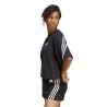 CAMISETA ADIDAS-W FI 3S TEE-HT4695 NEGRA MUJER MANGA CORTA