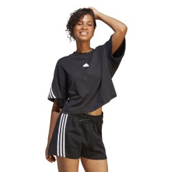 CAMISETA ADIDAS-W FI 3S TEE-HT4695 NEGRA MUJER MANGA CORTA