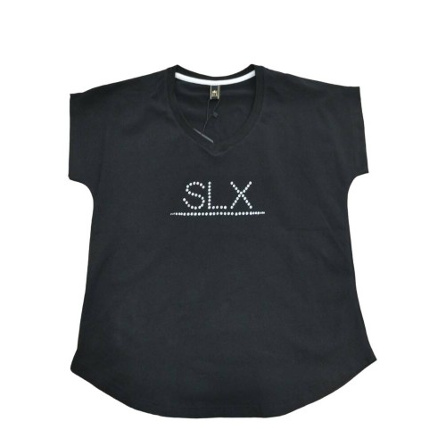 SLX CAMISETA PICOS STRASS PLATA