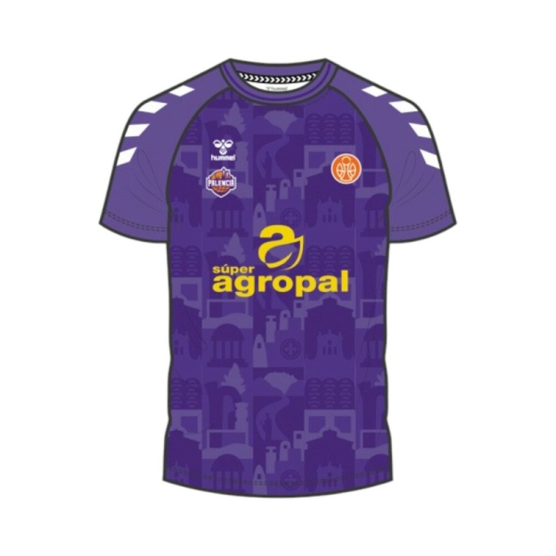 CUBRE PALENCIA BALONCESTO 24-25 AGROPAL 402298-0001 MORADO HOMBRE MANGA CORTA