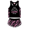 Conjunto  Negro KAPPA T-SET SHORT/TANK GIRL BLACK NIÑA