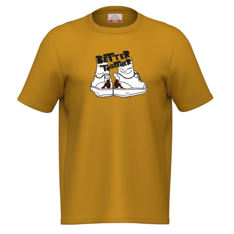 Camiseta Amarilla Kappa GLABU TBAR YELLOW GOLDEN MAN HOMBRE