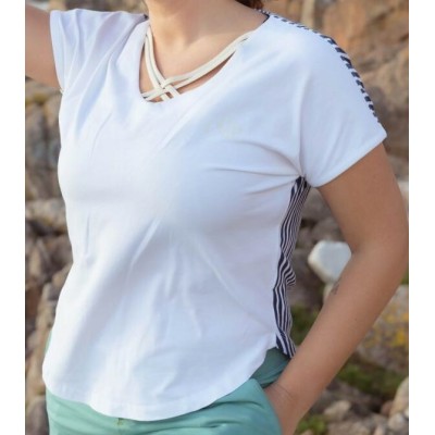 Camiseta cruceta blanca SLX blanca mujer