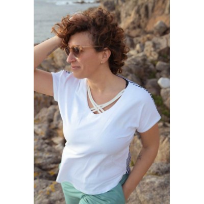 Camiseta cruceta blanca SLX blanca mujer