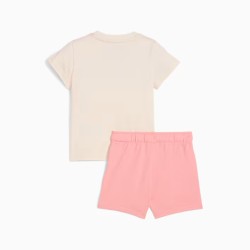 Conjunto Camiseta Beis + Bermuda Rosa Puma-MINICATS SANDY ADVENTURES Tee and Shorts Set INF-686286-87-BLANCO UNISEX JUNIOR