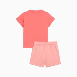 Conjunto Camiseta + Bermuda Puma-MINICATS ESS Tee and Shorts Set INF-686285-24-NARANJA UNISEX JUNIOR