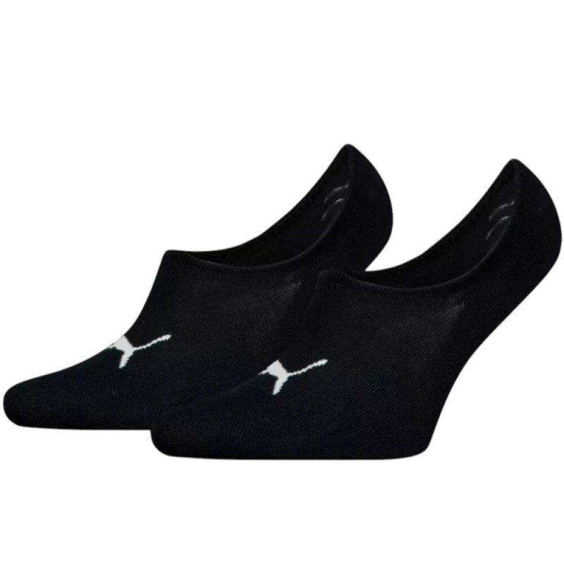 Calcetienes invisible negro Puma negro 2 pares