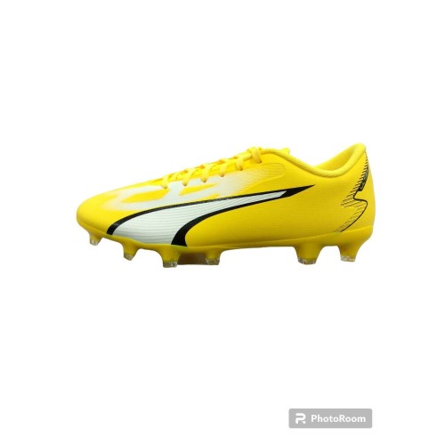 PUMA Bota Futbol-ULTRA PLAY FG/AG-107423-04-AMARILLO-BLANCO