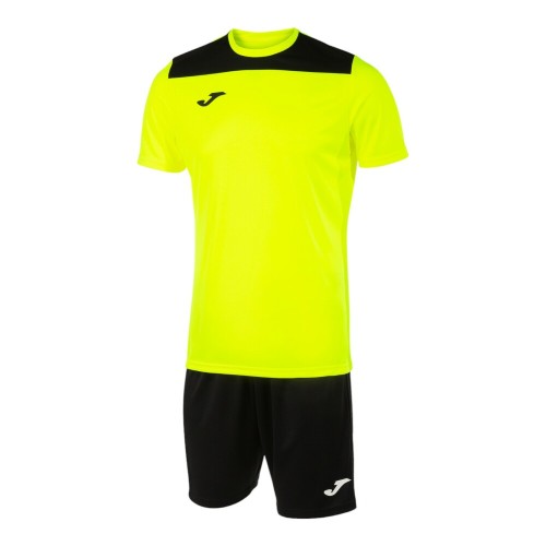 Conjunto Camiseta y Pantalon JOMA-SET PHOENIX II AMARILLO FLÚOR NEGRO-103124-061