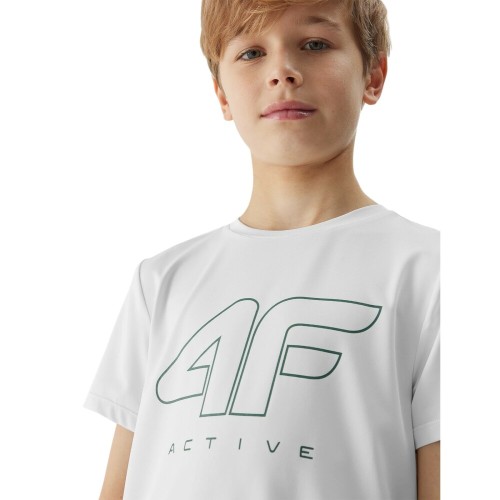 Camiseta  4F TSHIRT FNK M691-NIÑO-10S-BLANCO