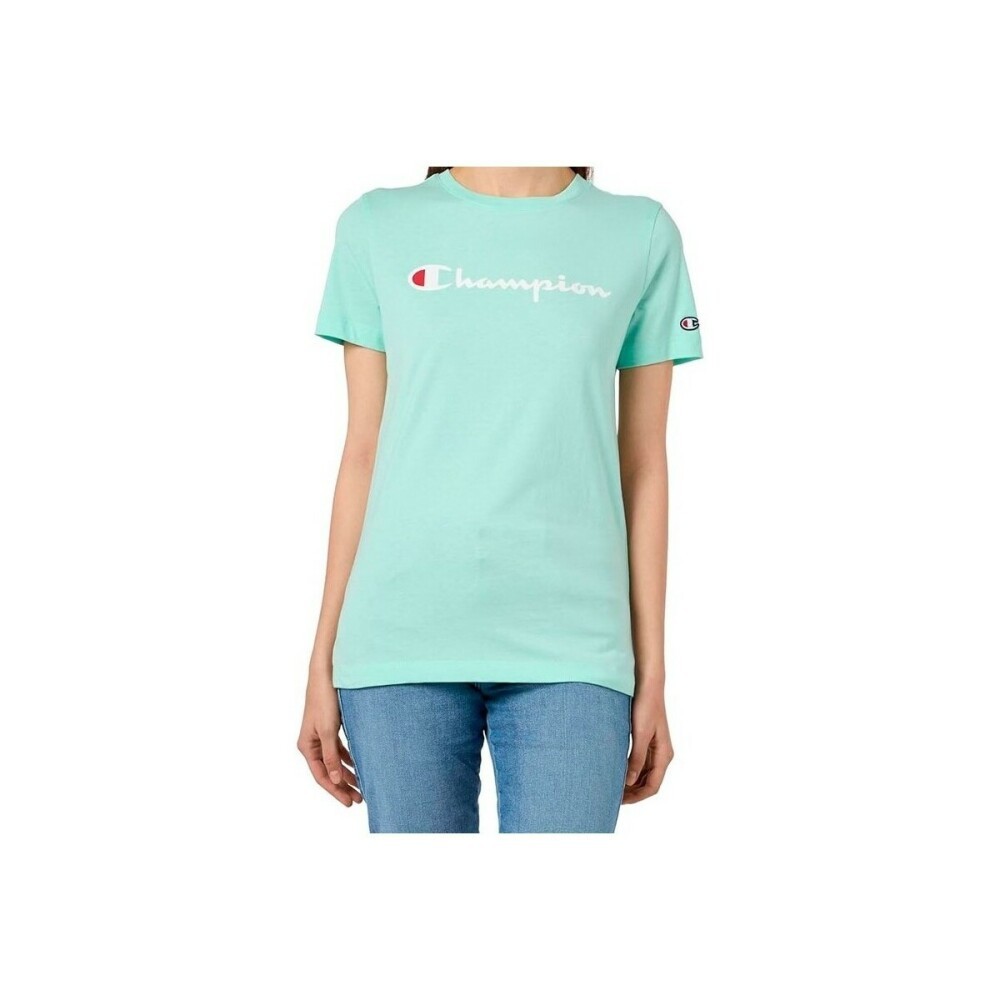 Camiseta CHAMPION Crewneck T-Shirt-117366-GS009-VERDE AGUA-MUJER