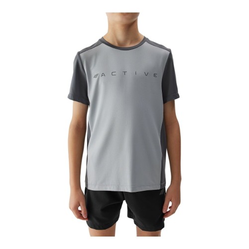 Camiseta sin mangas 4F TSHIRT FNK M693-NIÑO-27S-GRIS PLATA