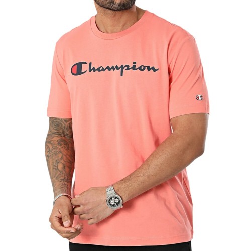 Camiseta CHAMPION Crewneck T-Shirt-219831-PS093-ROSA CLARO-HOMBRE