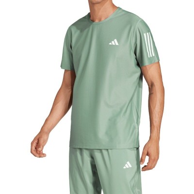 Camiseta running verde Adidas verde hombre