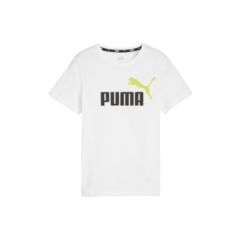 PUMA Camiseta deportiva-ESS+ 2 Col Logo Tee-586985-32-BLANCO