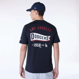 Camiseta negra New Era MLB losdod gris dodgers