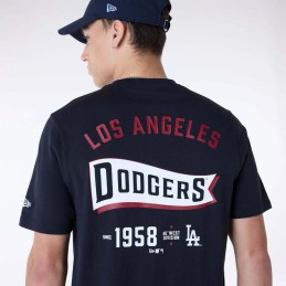 Camiseta negra New Era MLB losdod gris dodgers