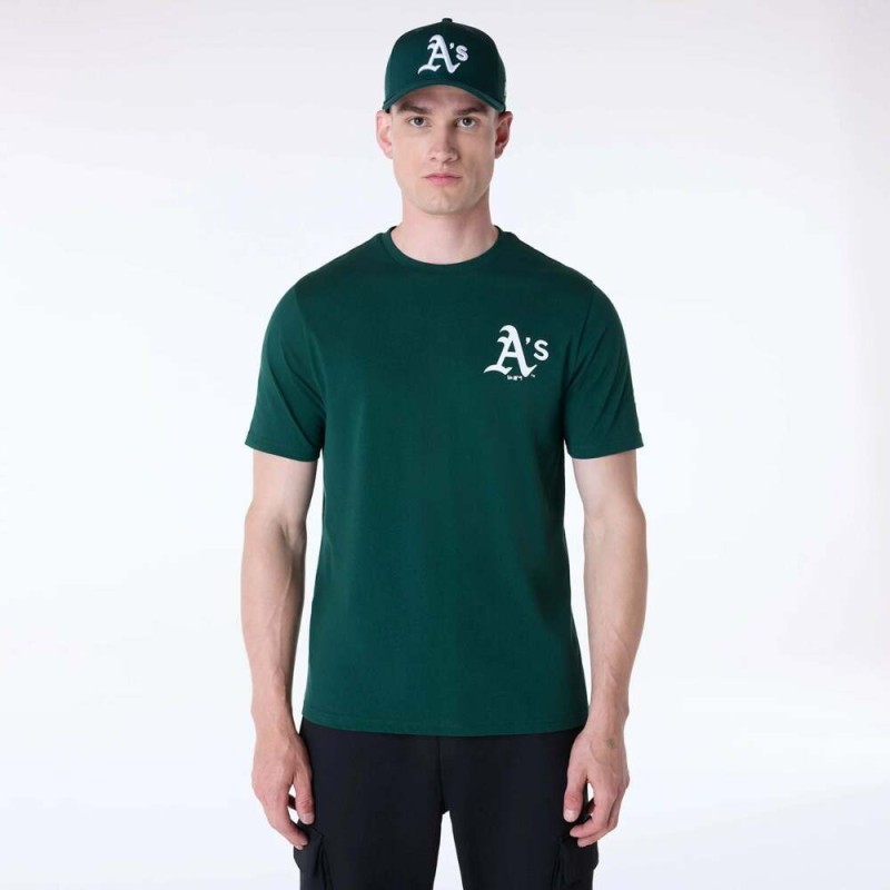 Camiseta verde New Era MLB Oakath verde hombre