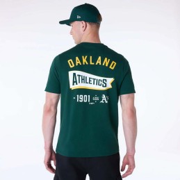 Camiseta verde New Era MLB Oakath verde hombre