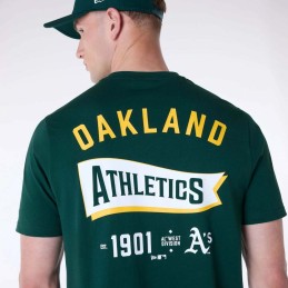 Camiseta verde New Era MLB Oakath verde hombre